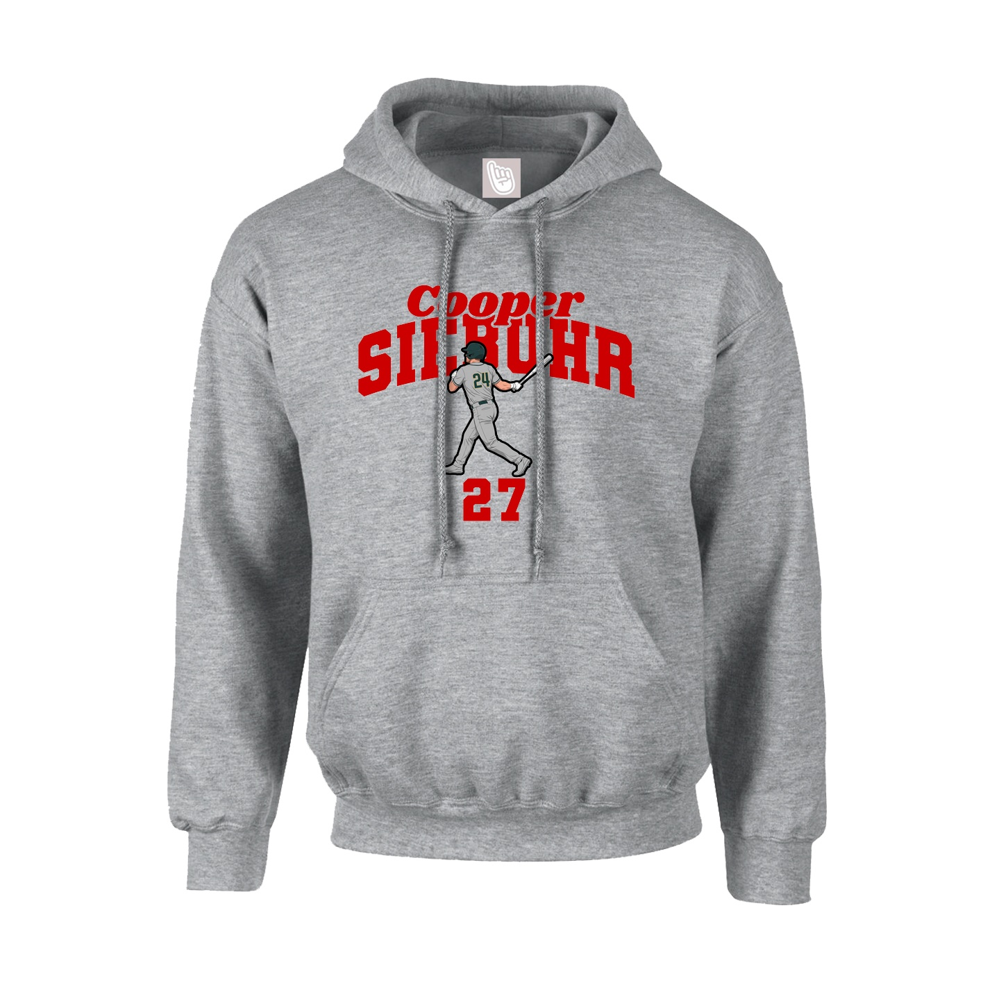 Youth Hoodie — Signature Arch in Grey