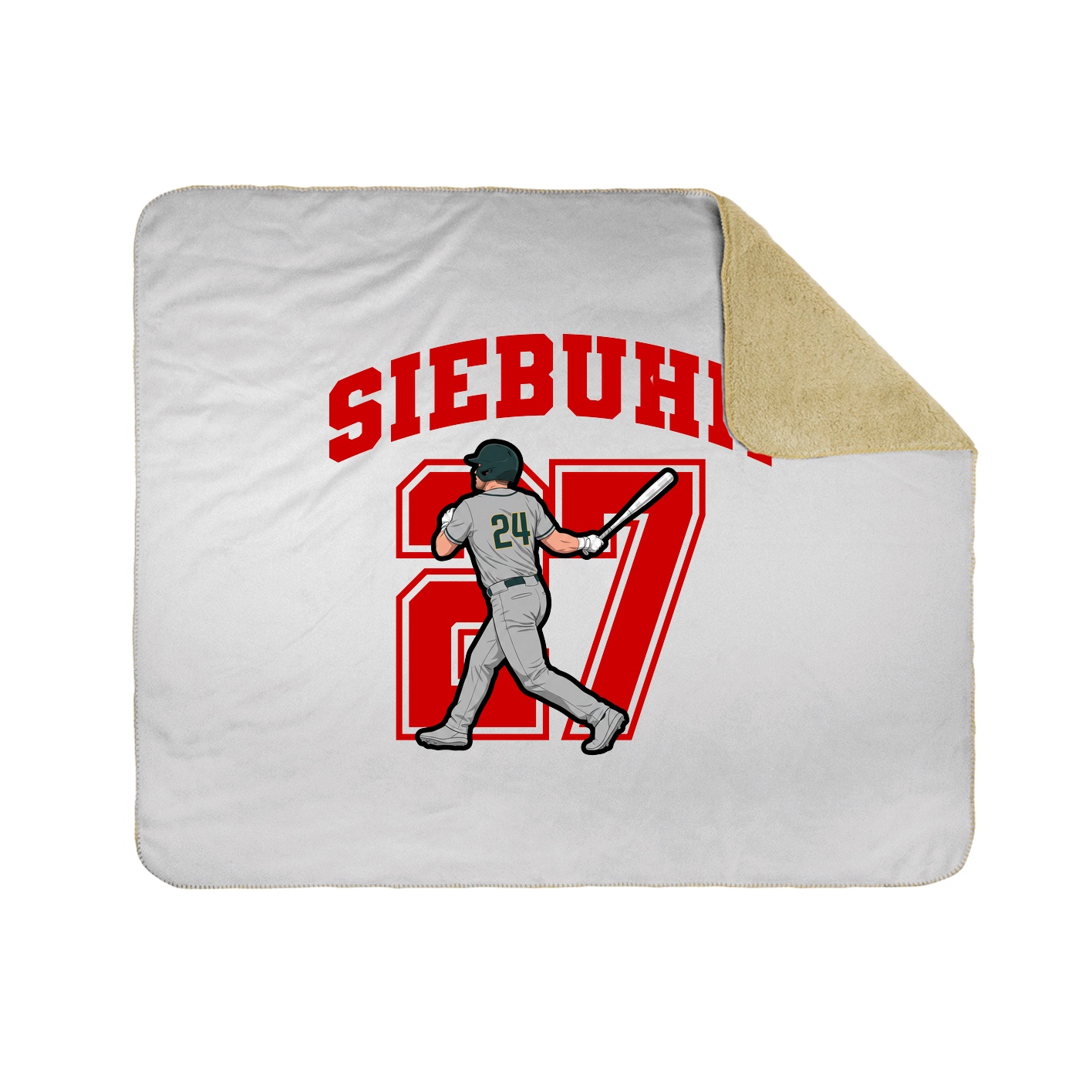 Throw Blanket — Number in White