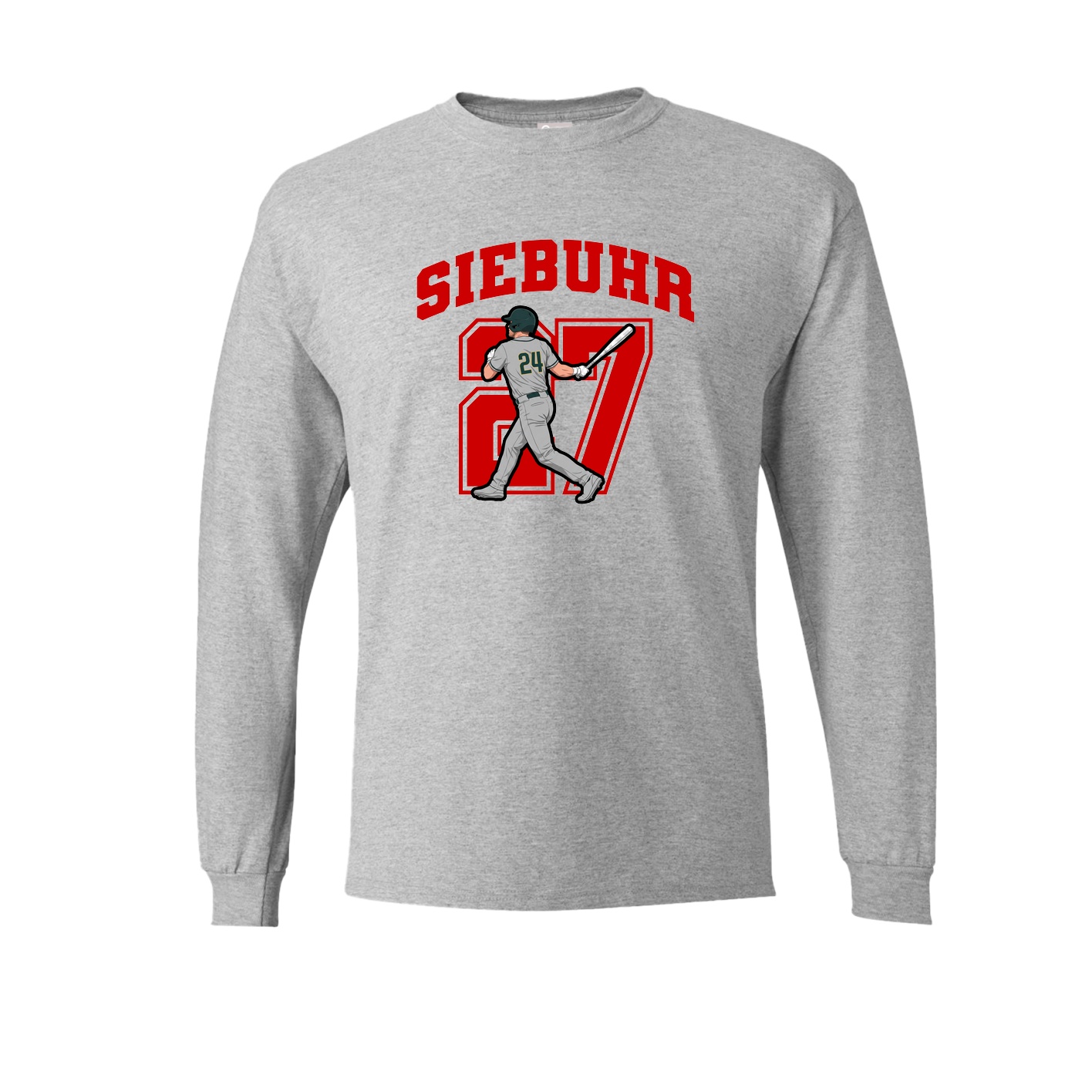 Long Sleeve Tee — Number in Grey