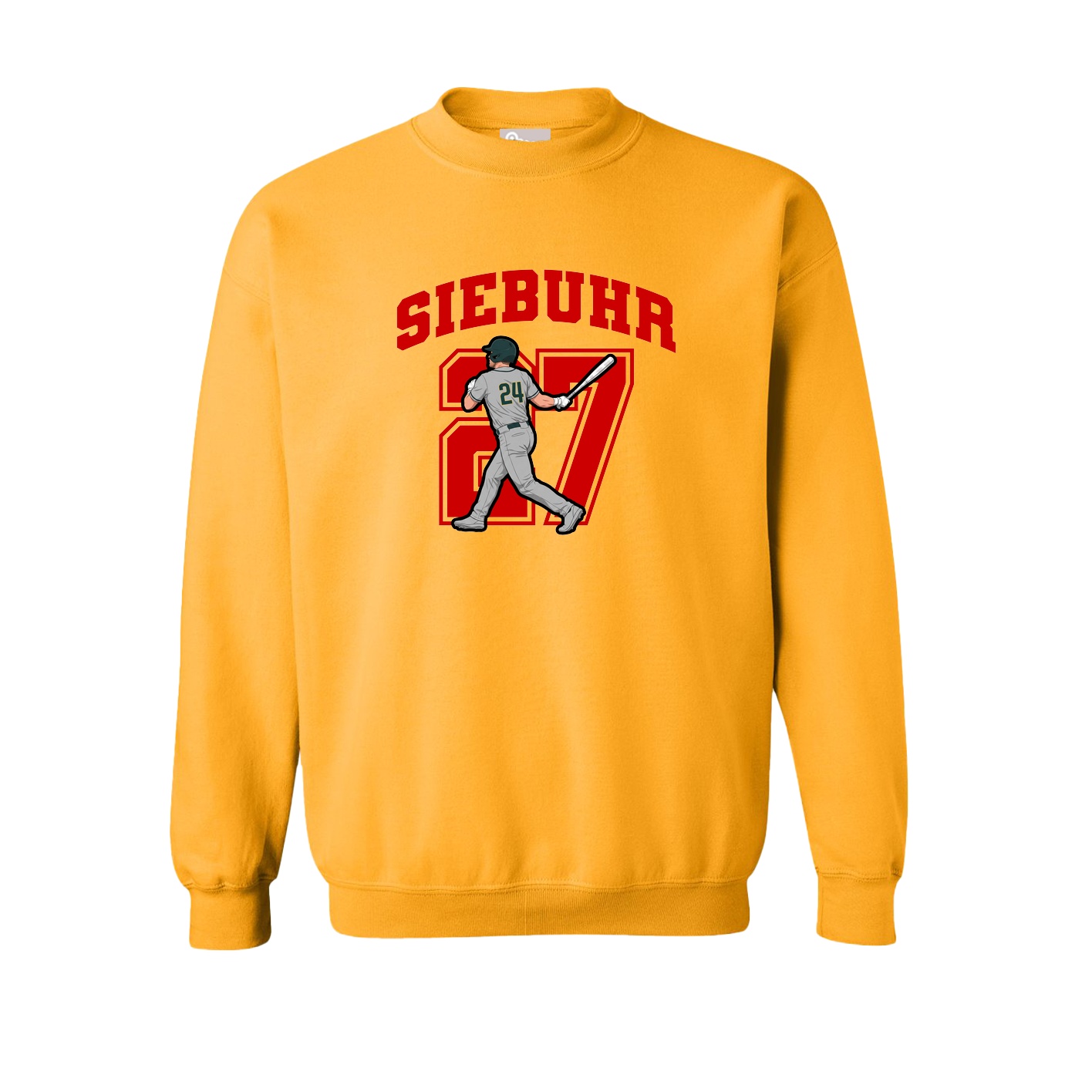 Fleece Crew — Number in Gold