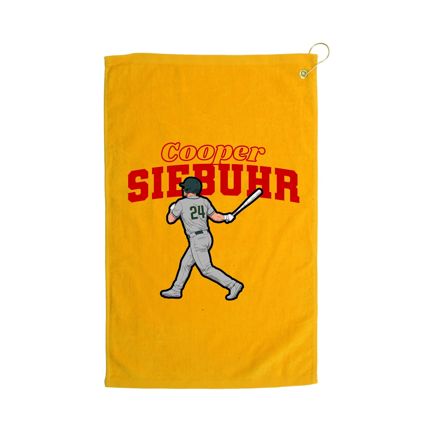 Golf Towel — Name Arch in Gold