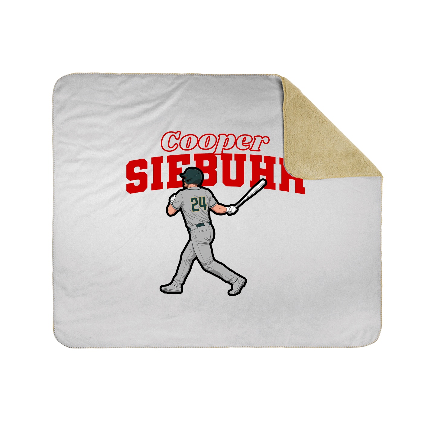 Throw Blanket — Name Arch in White
