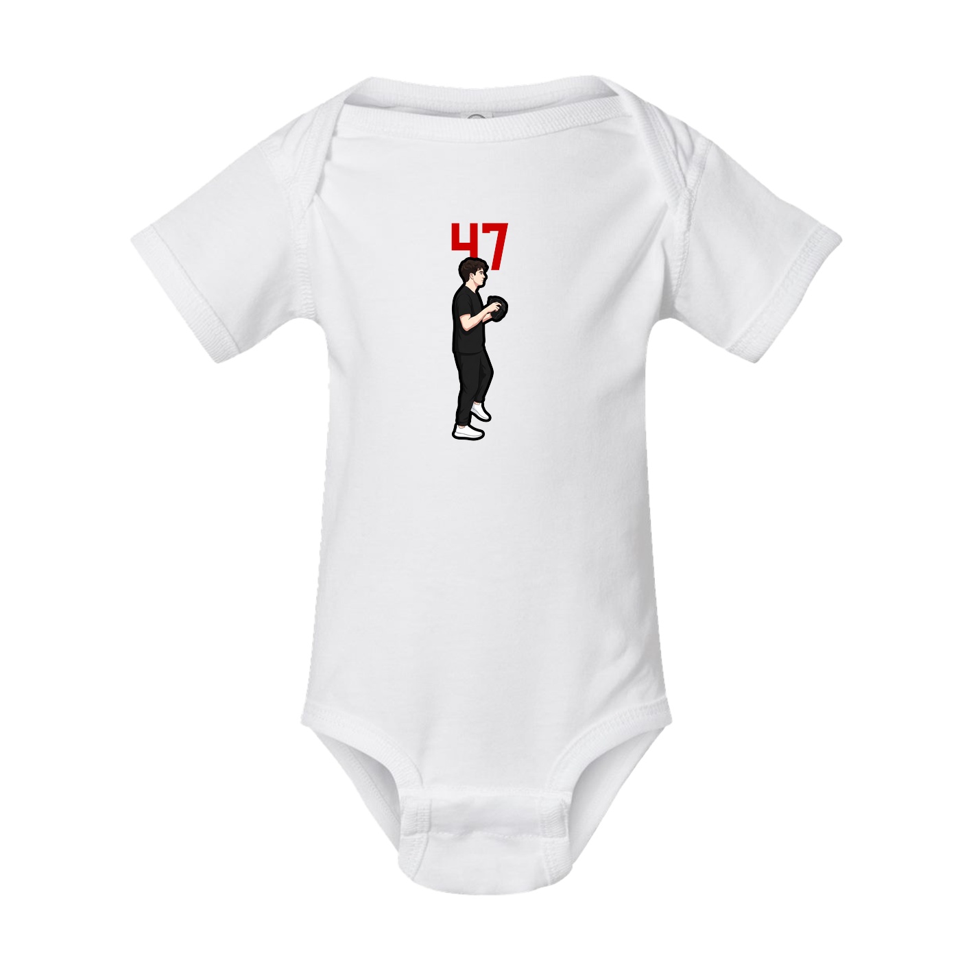 Baby Onesie — Number Top in White