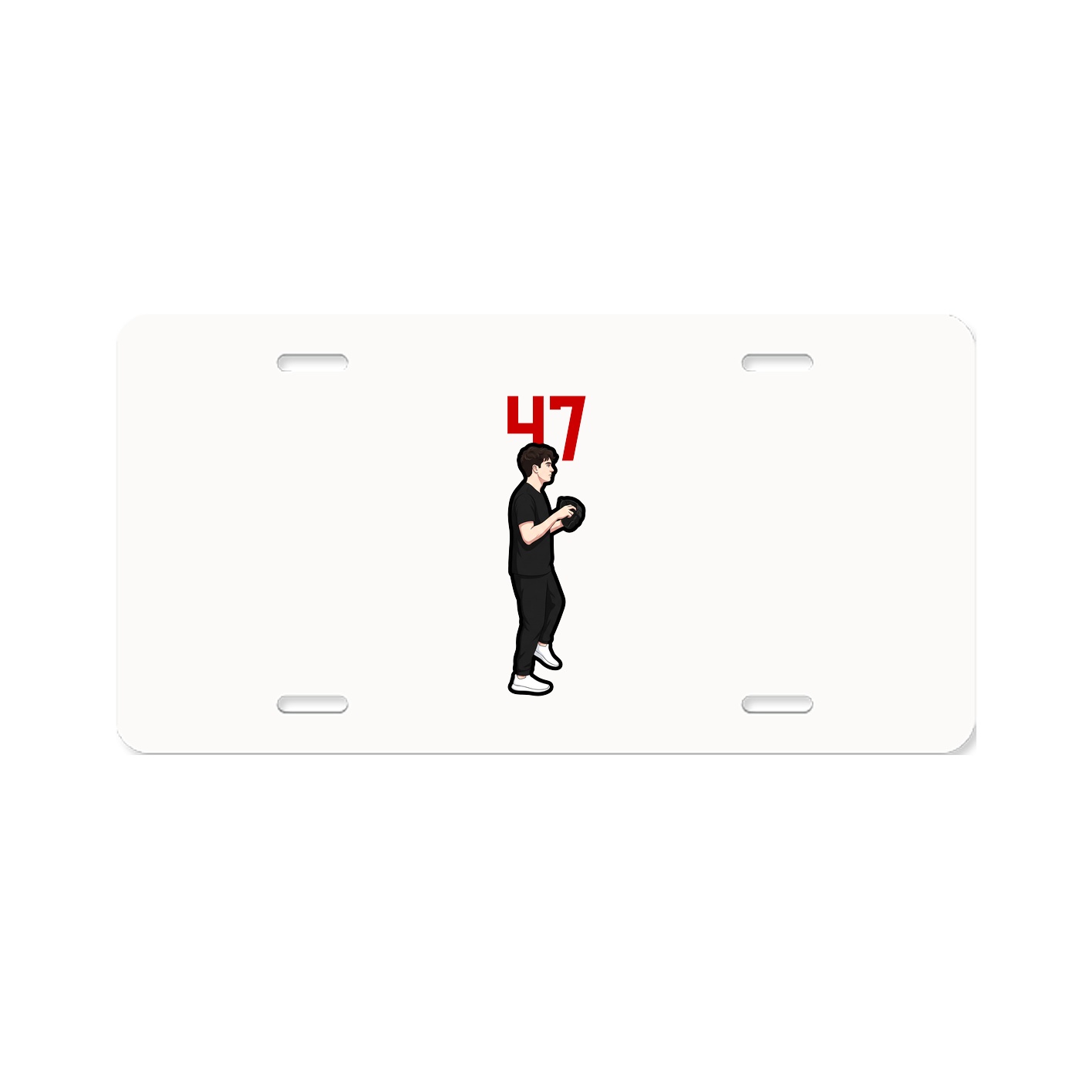 License Plate — Number Top in Classic
