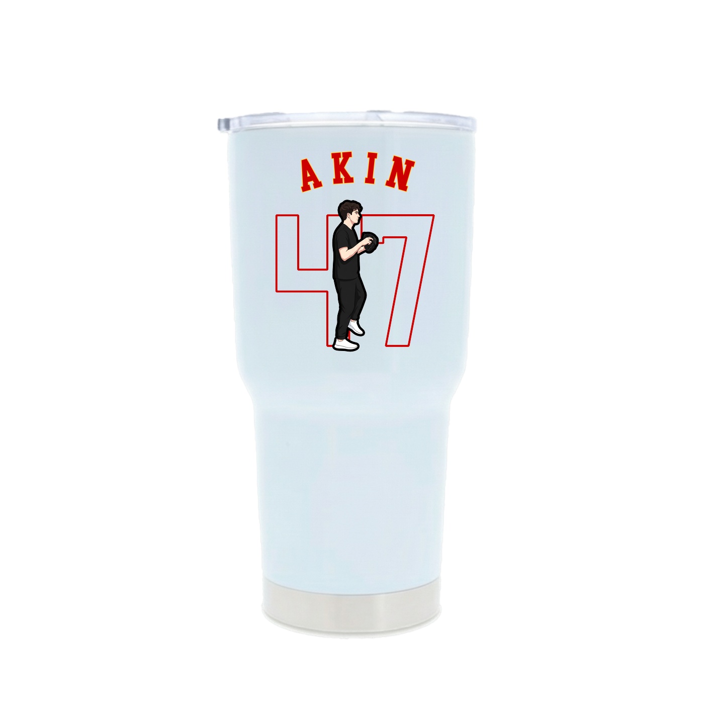 30oz Stainless Steel Tumbler — Shirsey Arch in White