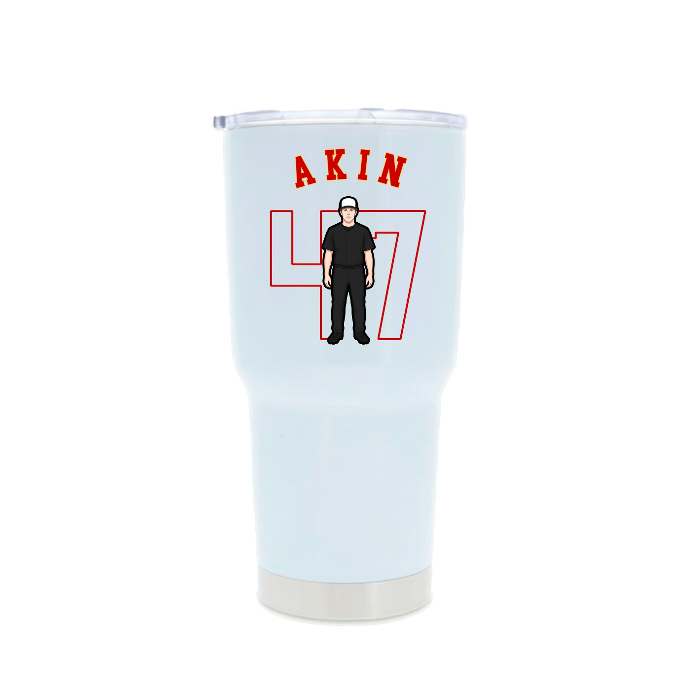 30oz Stainless Steel Tumbler — Shirsey Arch in White
