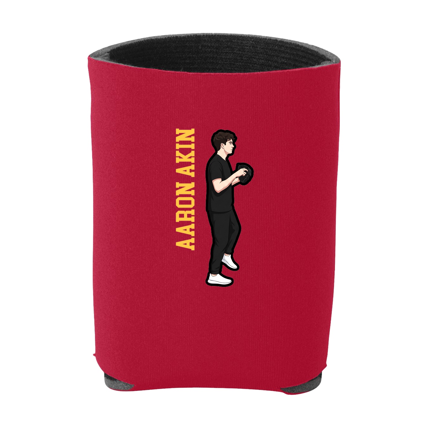 Can Holder — Name Vertical in Red
