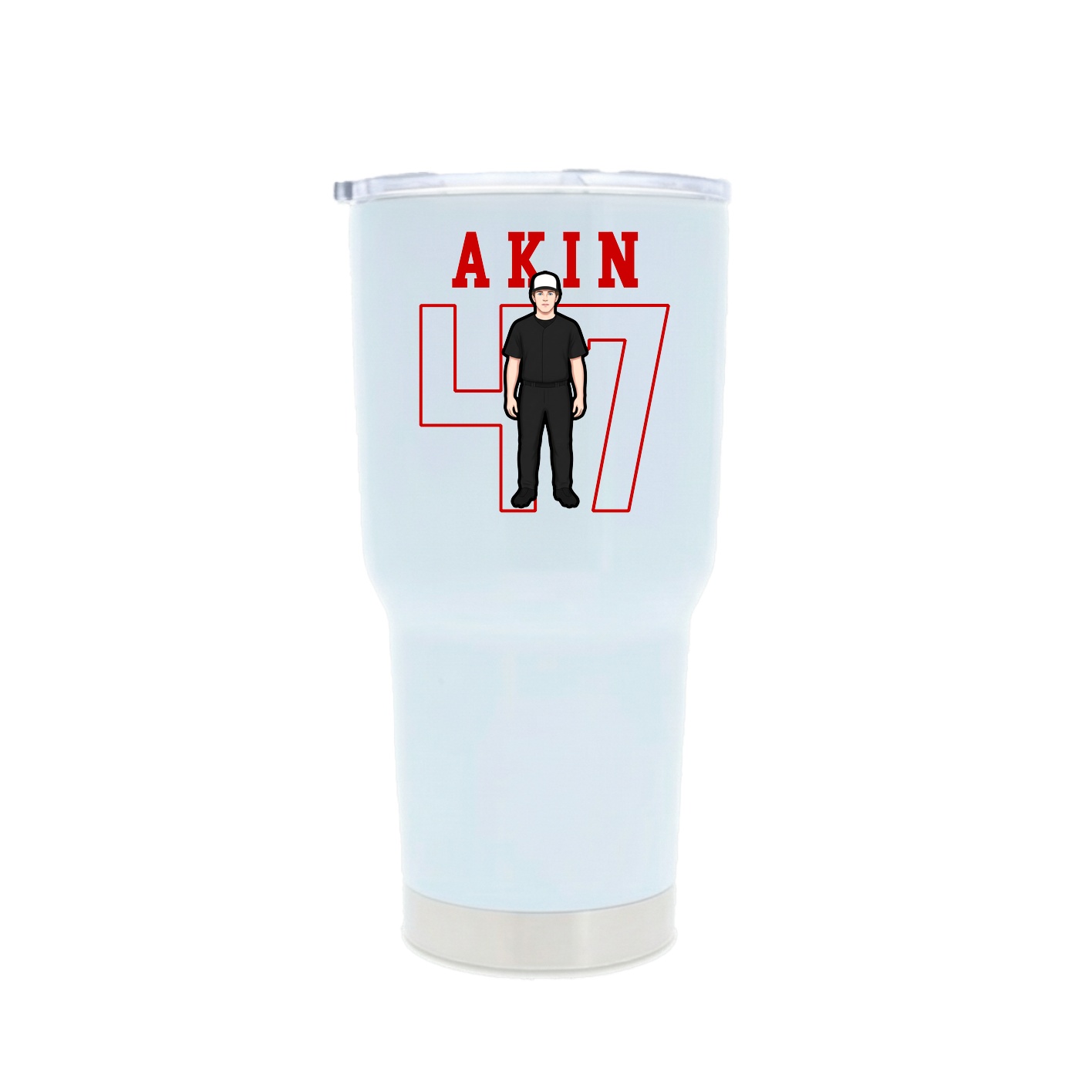 30oz Stainless Steel Tumbler — Shirsey in White