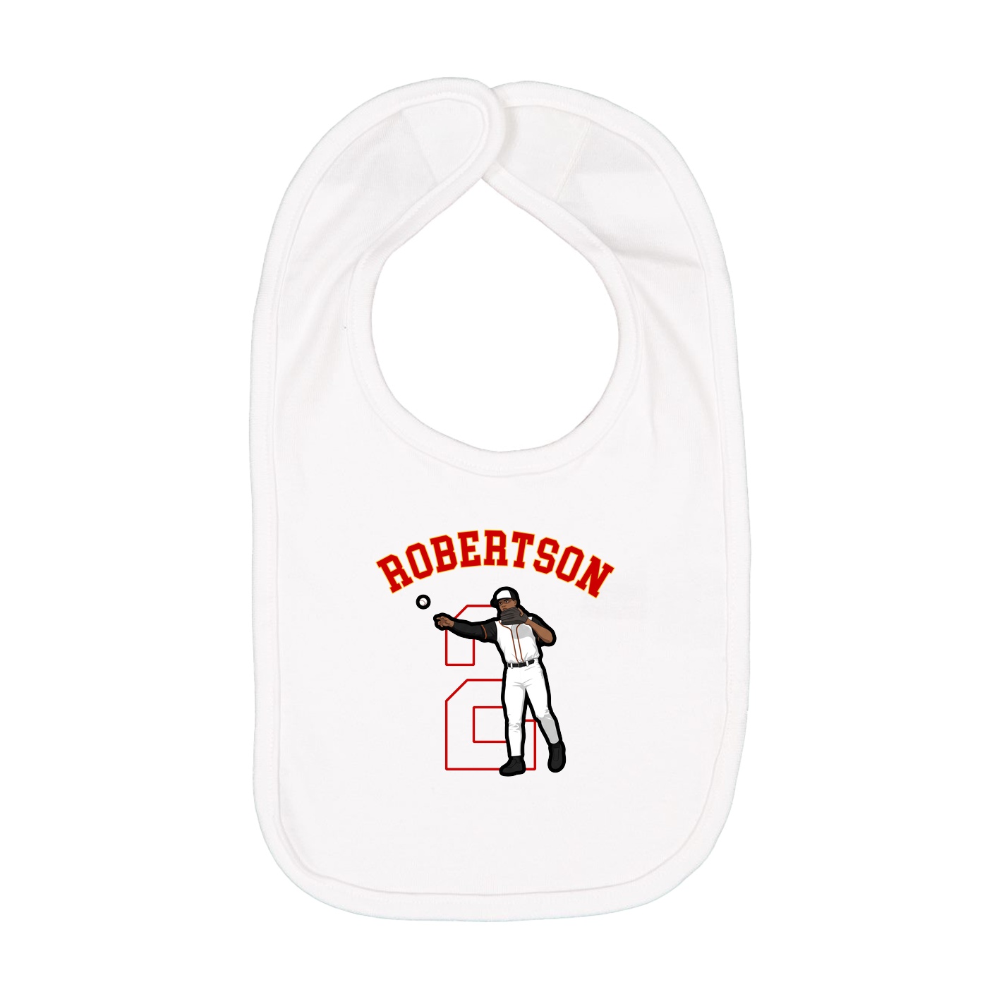 Infant Bib — Shirsey Arch in White