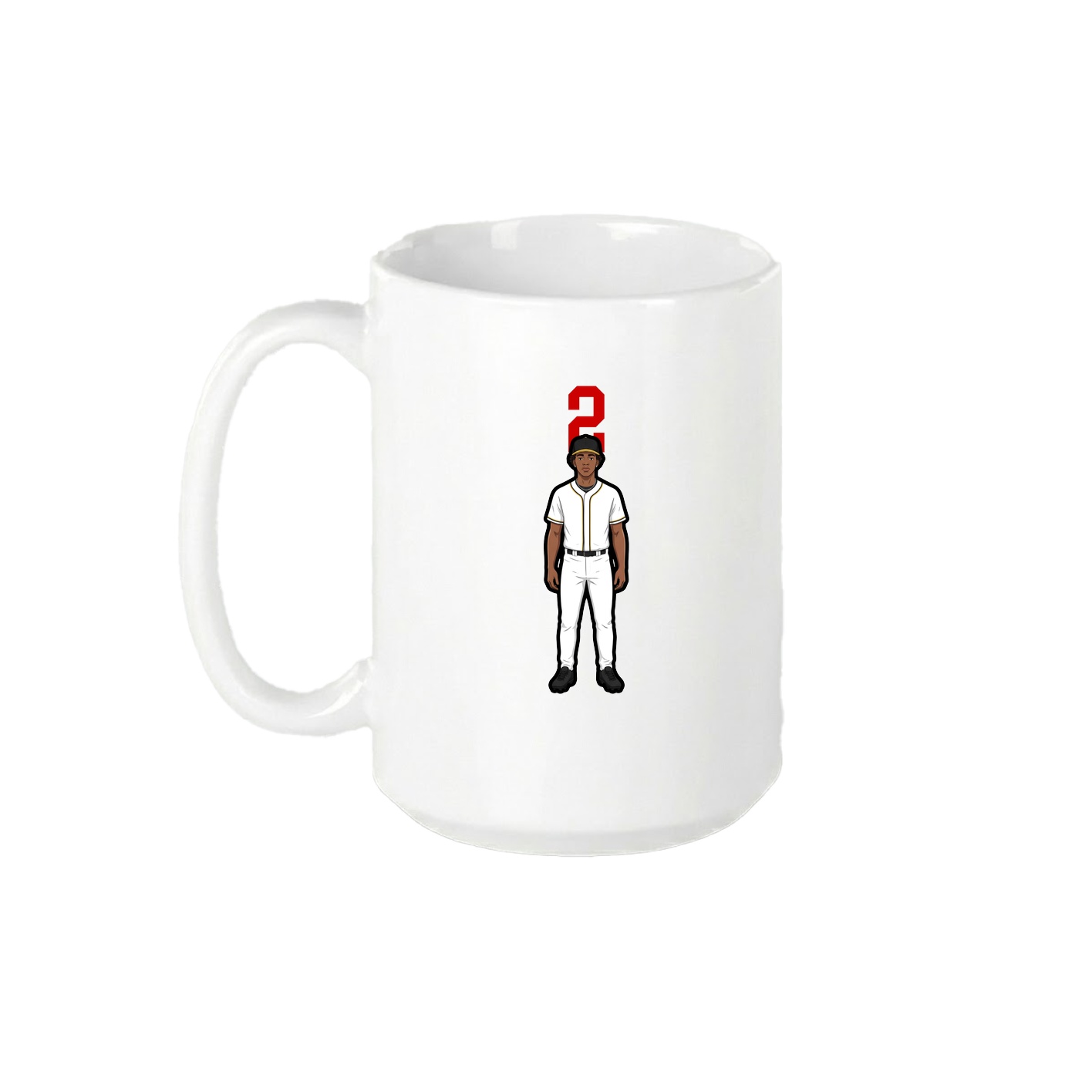 15oz Coffee Mug — Number Top in White