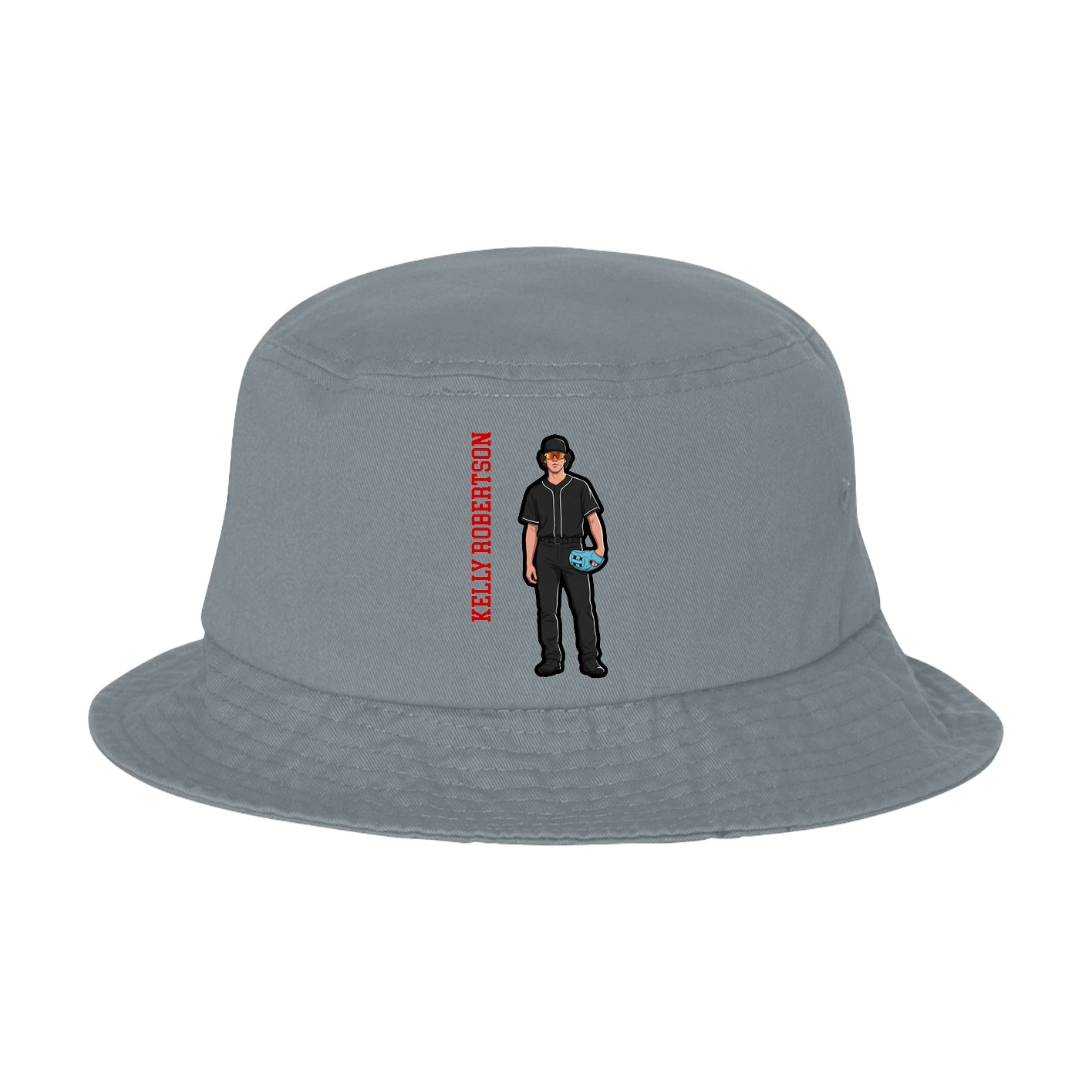 Bucket Cap — Name Vertical in Grey