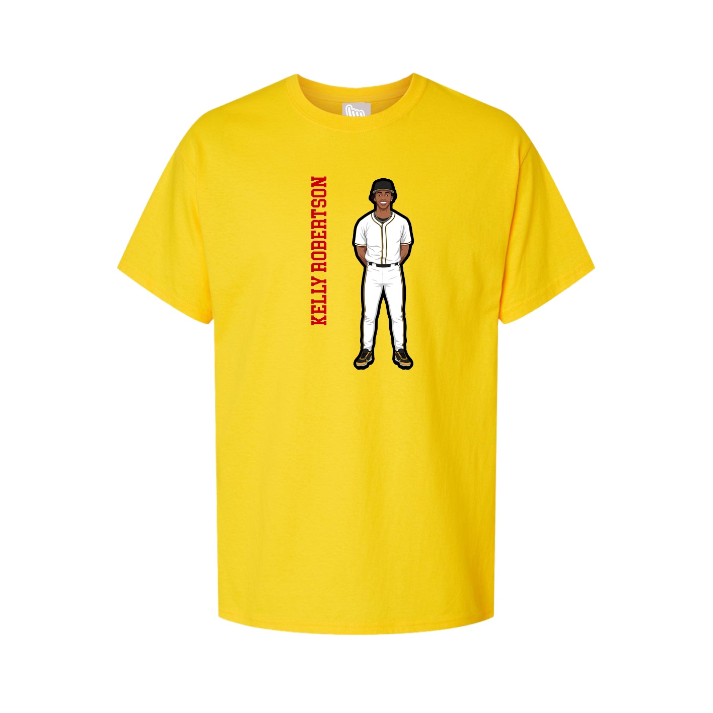 Youth Tee — Name Vertical in Gold