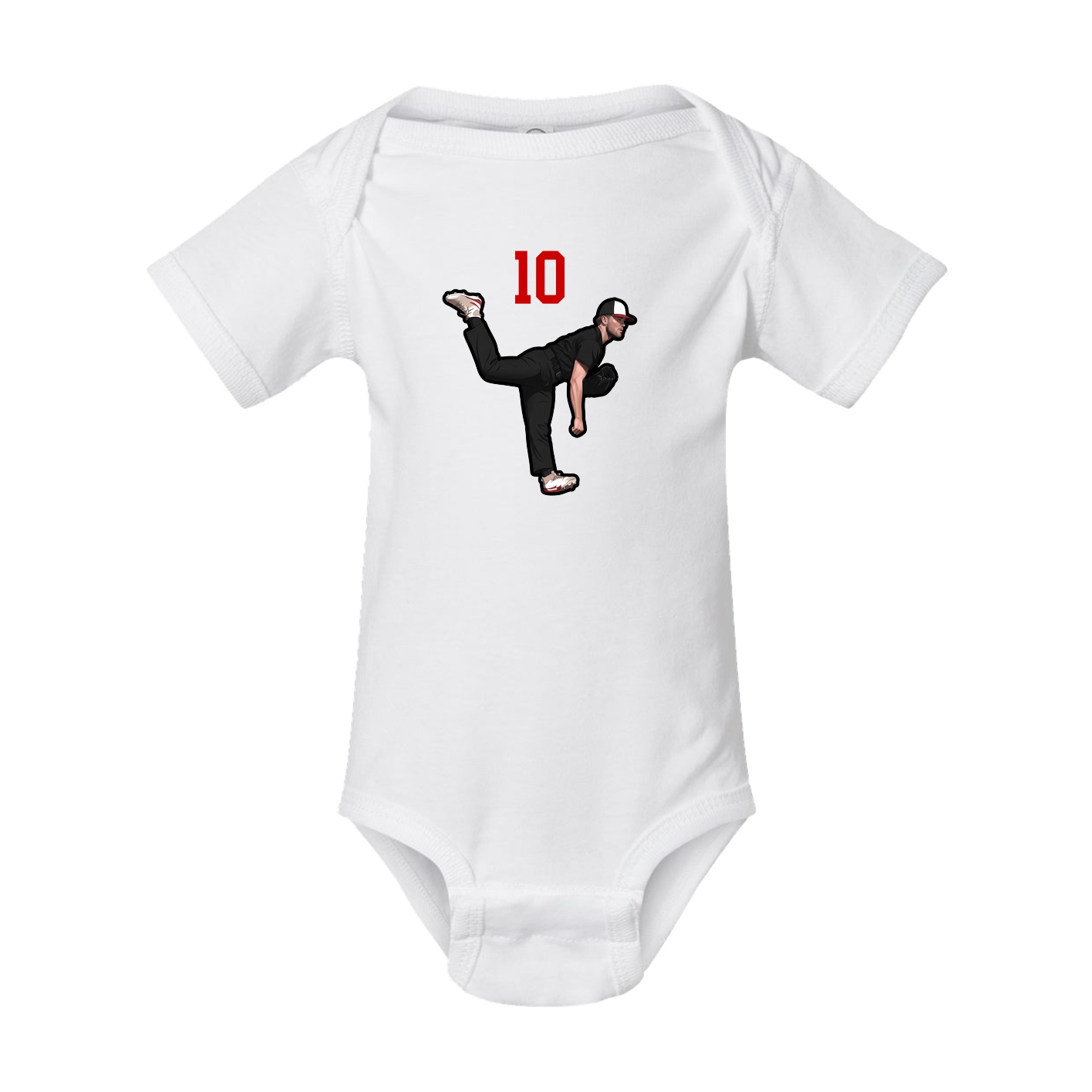 Baby Onesie — Number Top in White