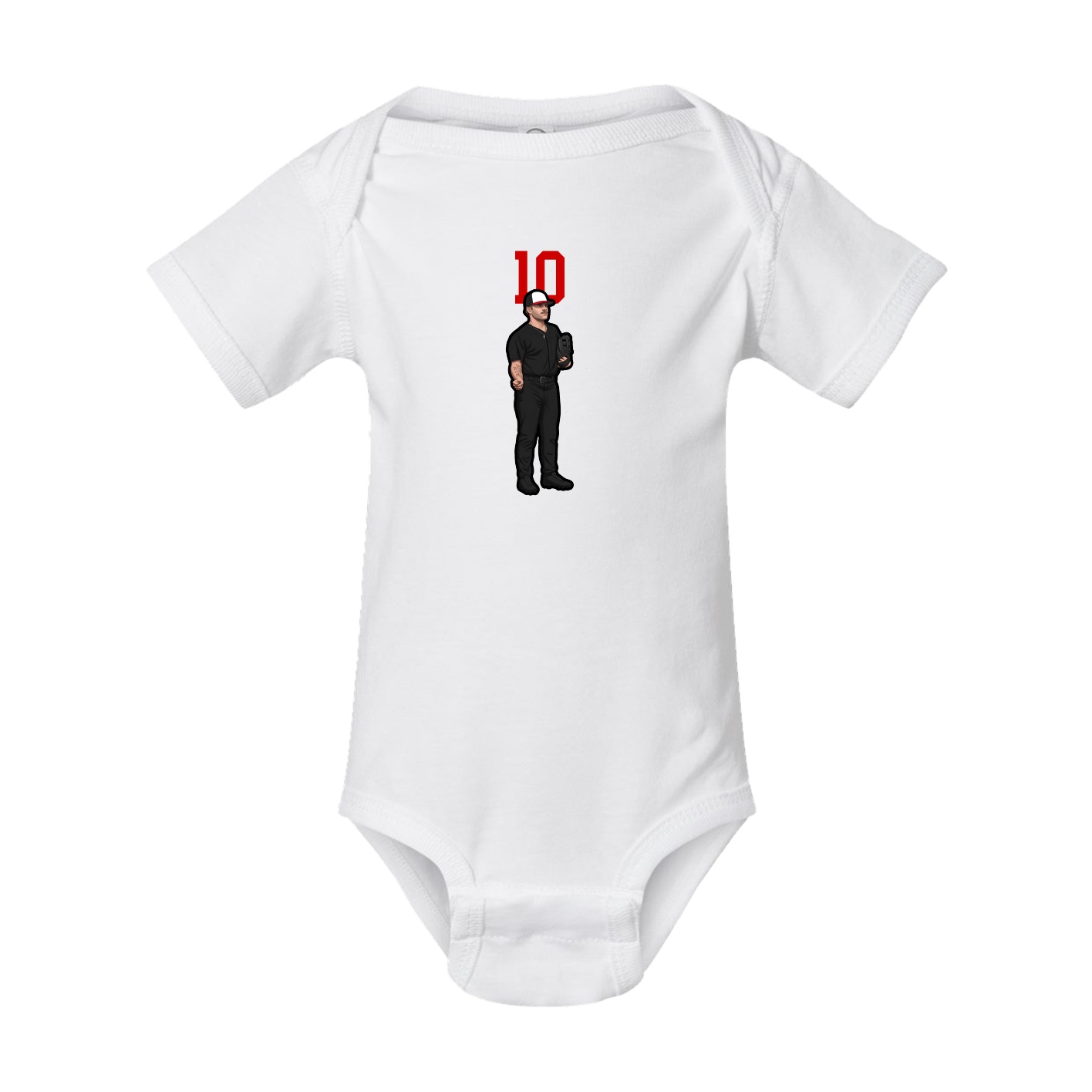 Baby Onesie — Number Top in White