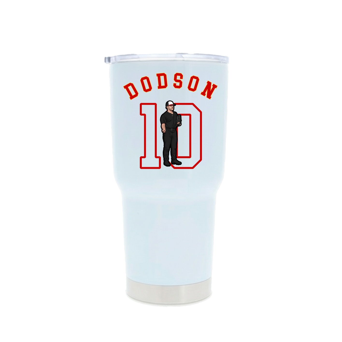 30oz Stainless Steel Tumbler — Shirsey Arch in White