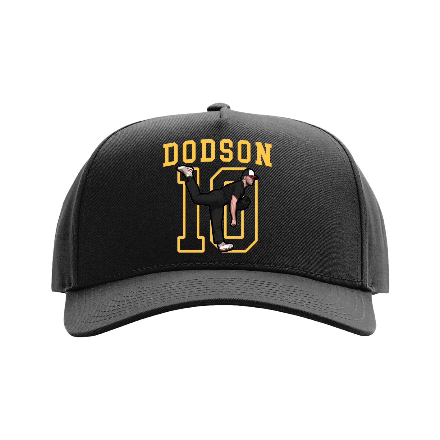 Full Fabric Five-Panel Champ Cap — Shirsey in Black