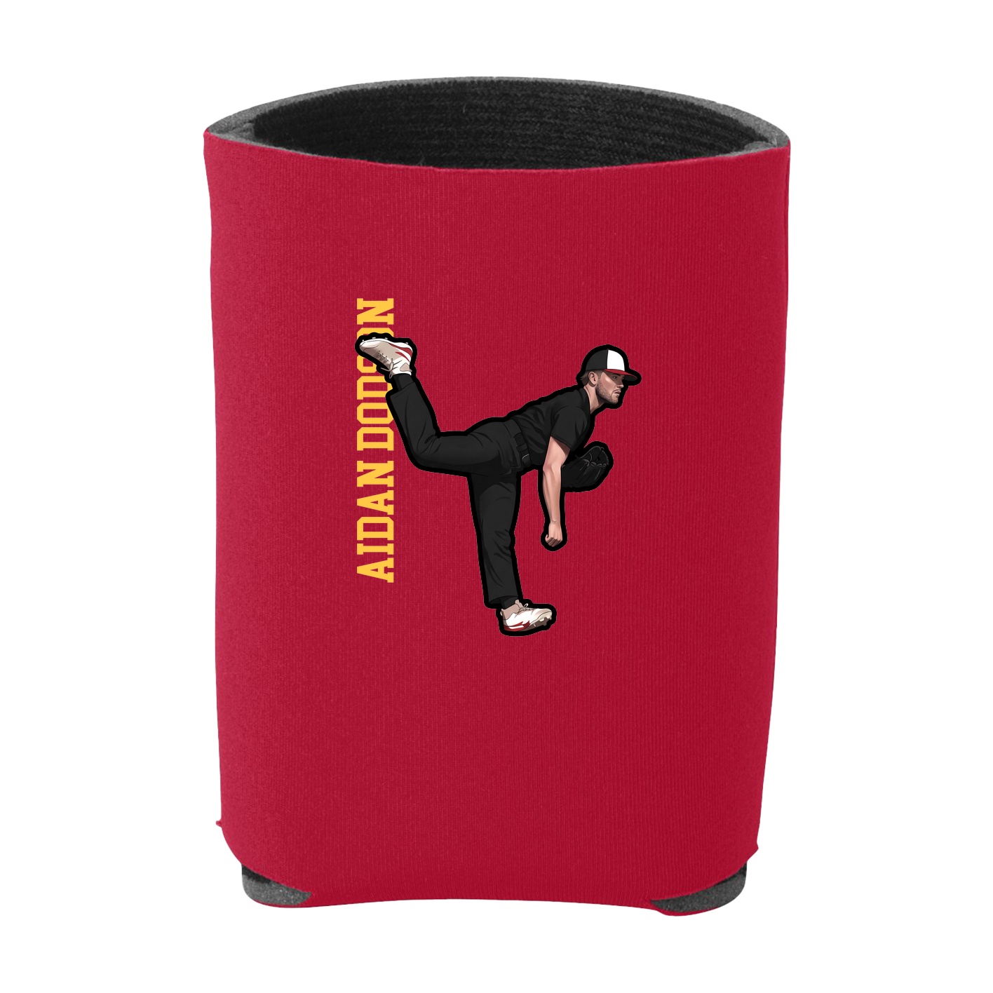 Can Holder — Name Vertical in Red
