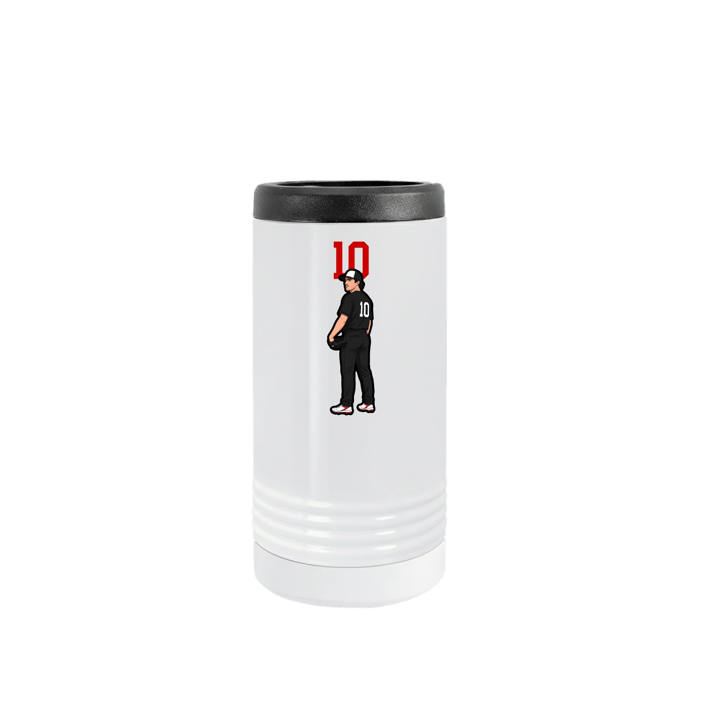 Slim Beverage Holder — Number Top in White