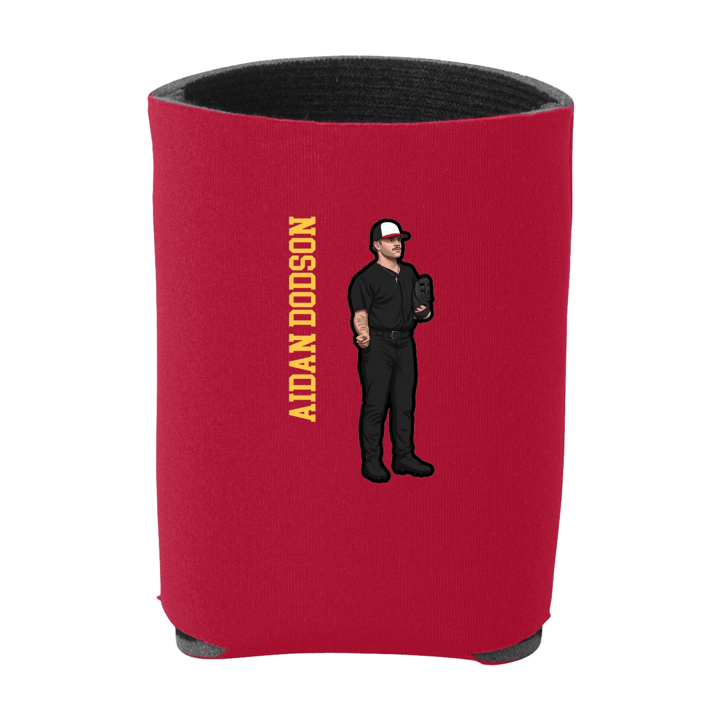 Can Holder — Name Vertical in Red
