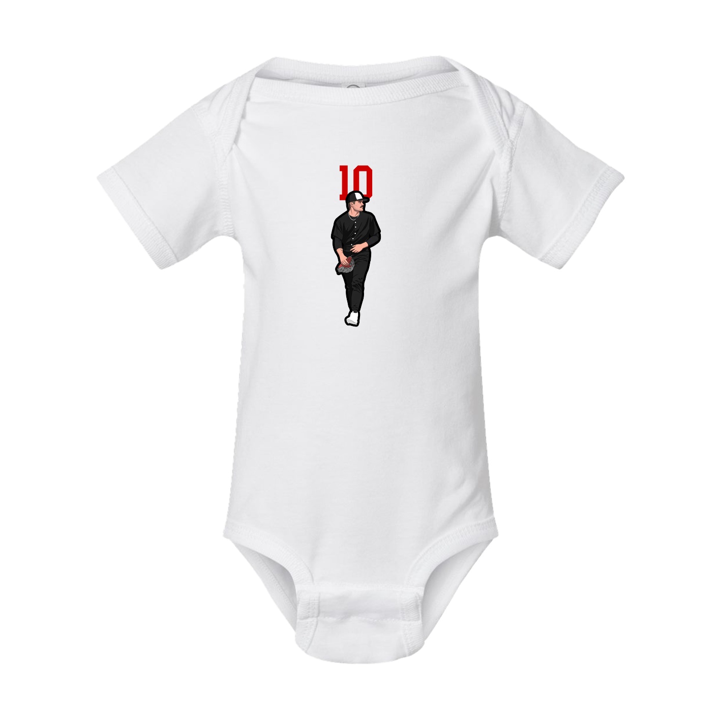 Baby Onesie — Number Top in White