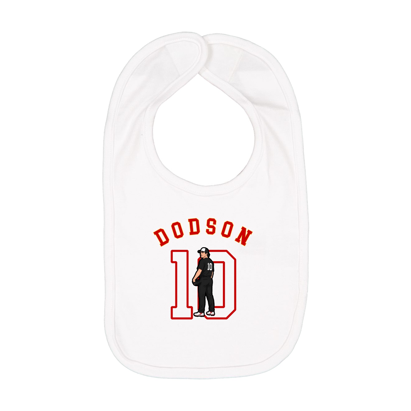 Infant Bib — Shirsey Arch in White