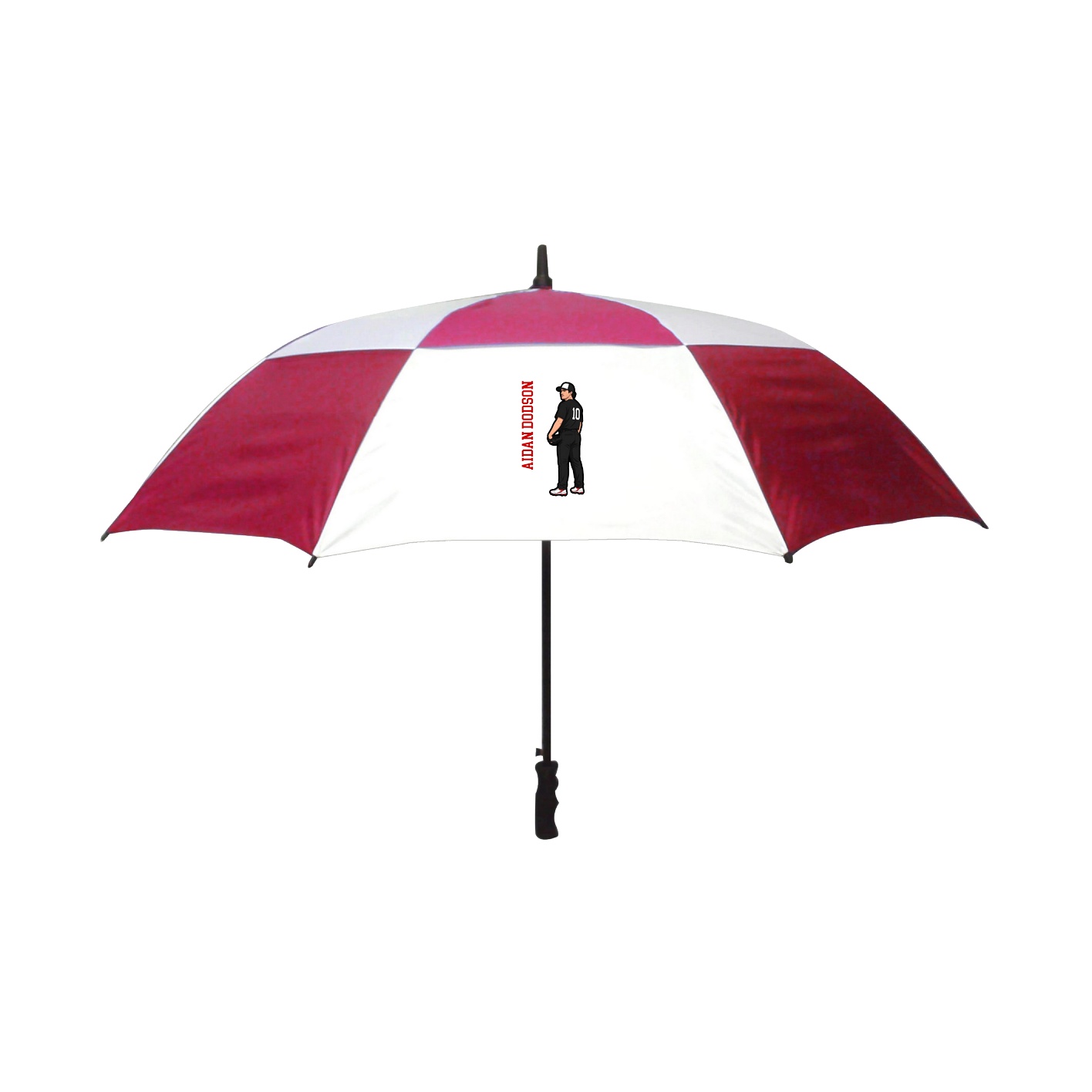 Golf Umbrella — Name Vertical in Red