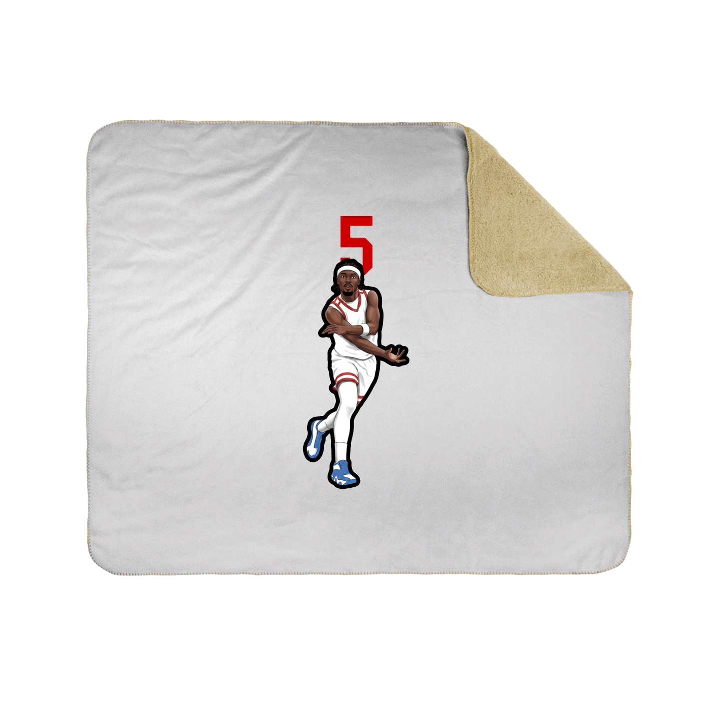 Throw Blanket — Number Top in White