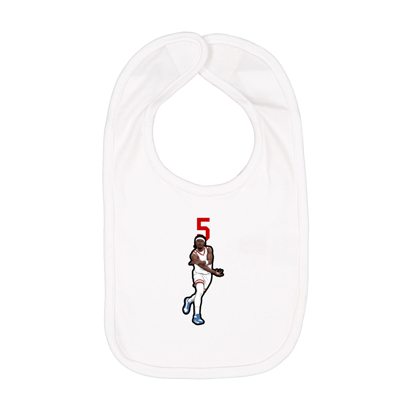 Infant Bib — Number Top in White