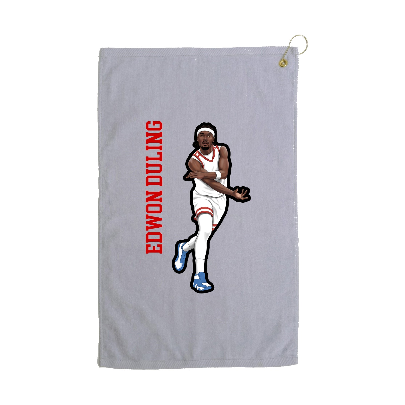 Golf Towel — Name Vertical in Grey