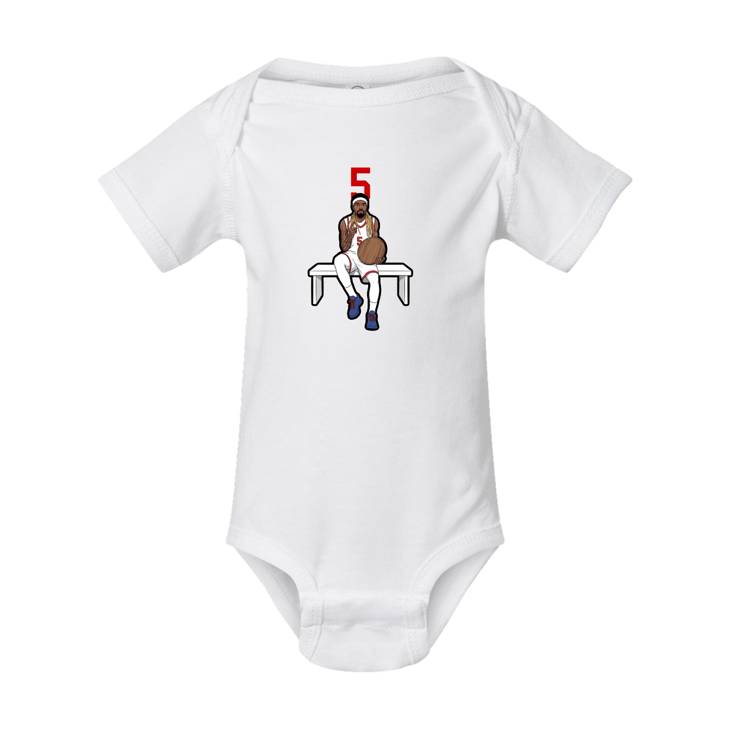 Baby Onesie — Number Top in White