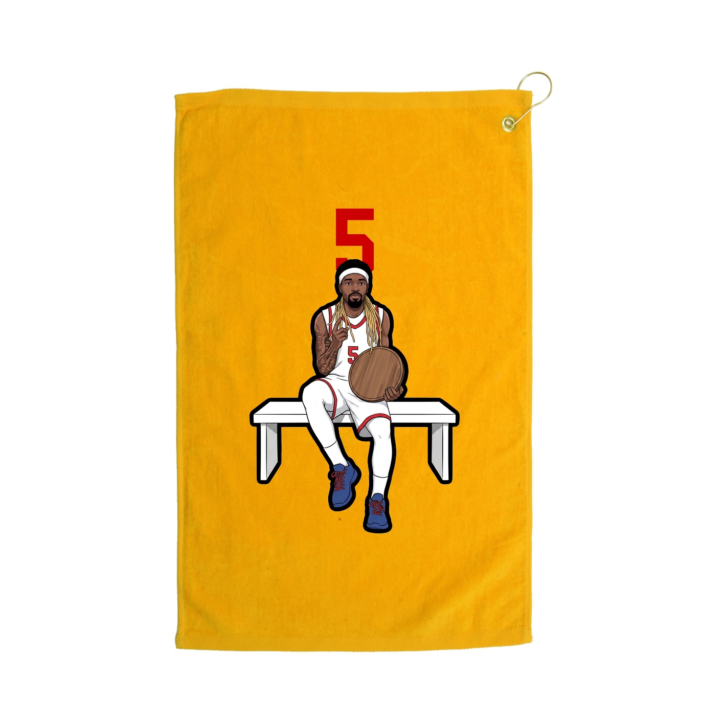 Golf Towel — Number Top in Gold