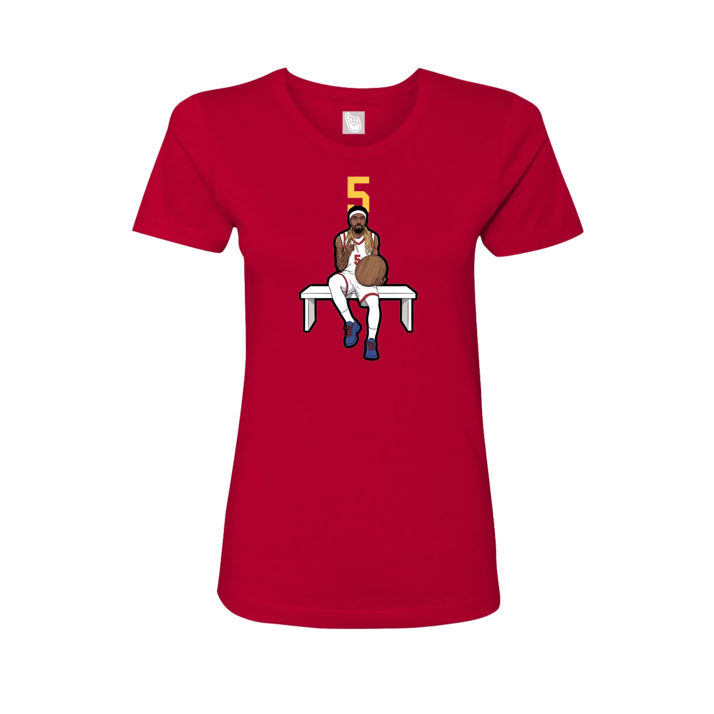 Womens Tee — Number Top in Red