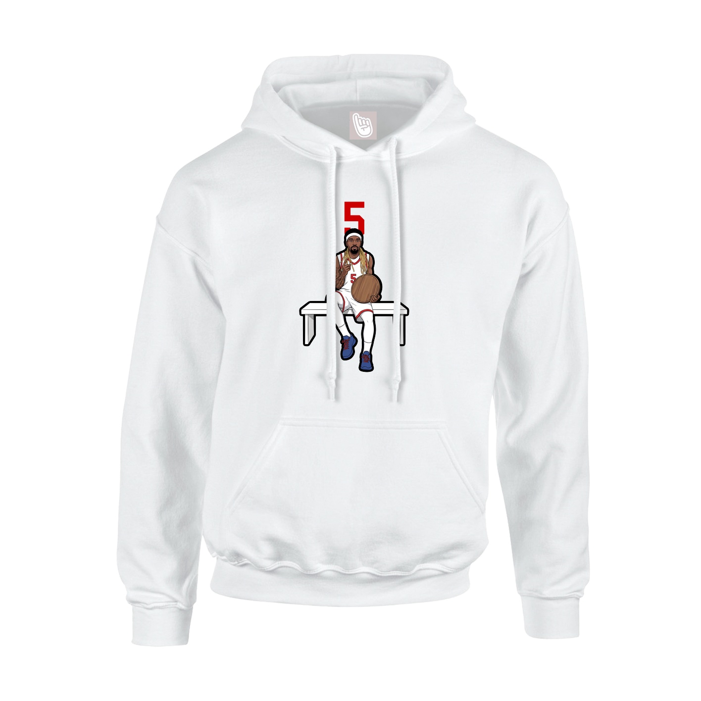Hoodie — Number Top in White
