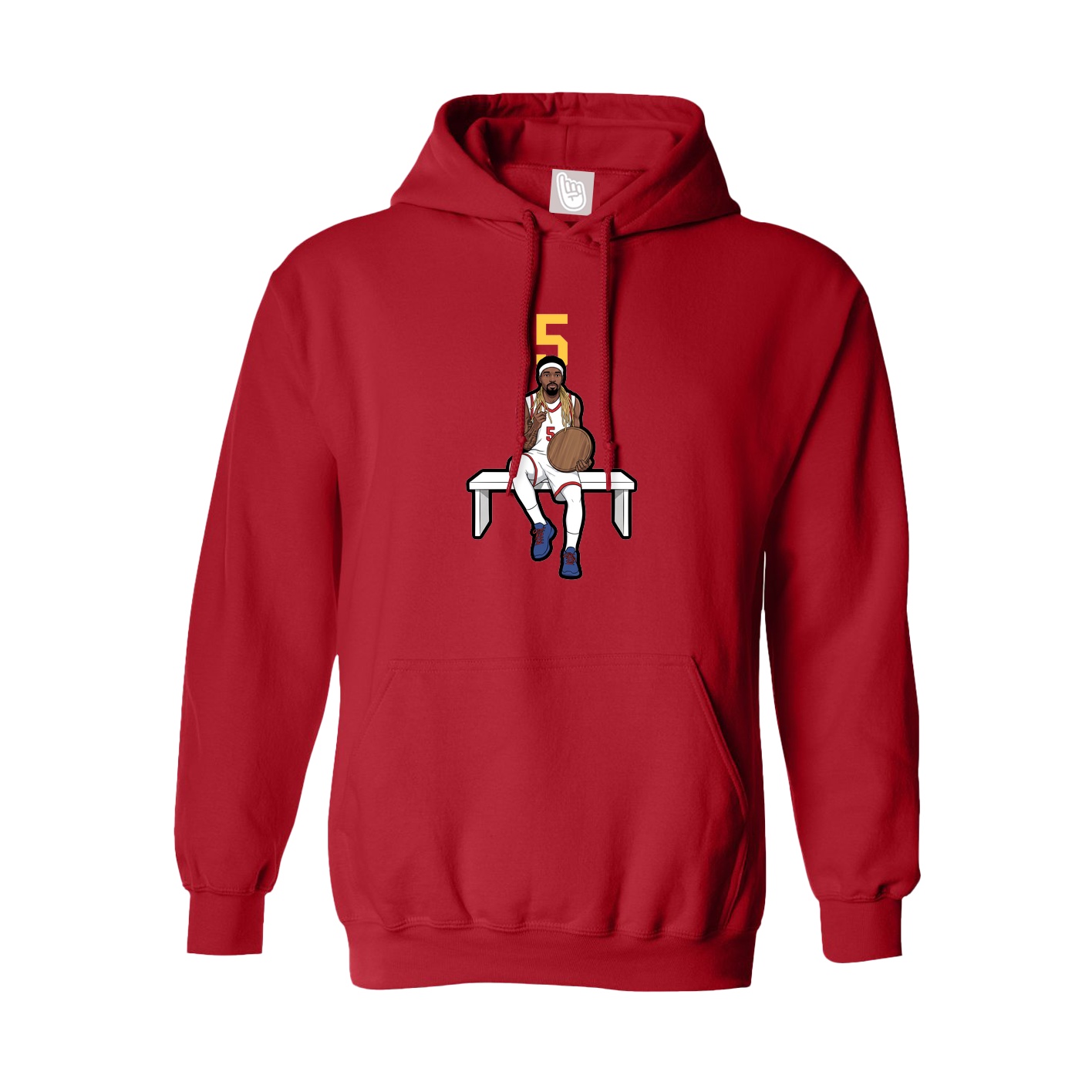 Youth Hoodie — Number Top in Red