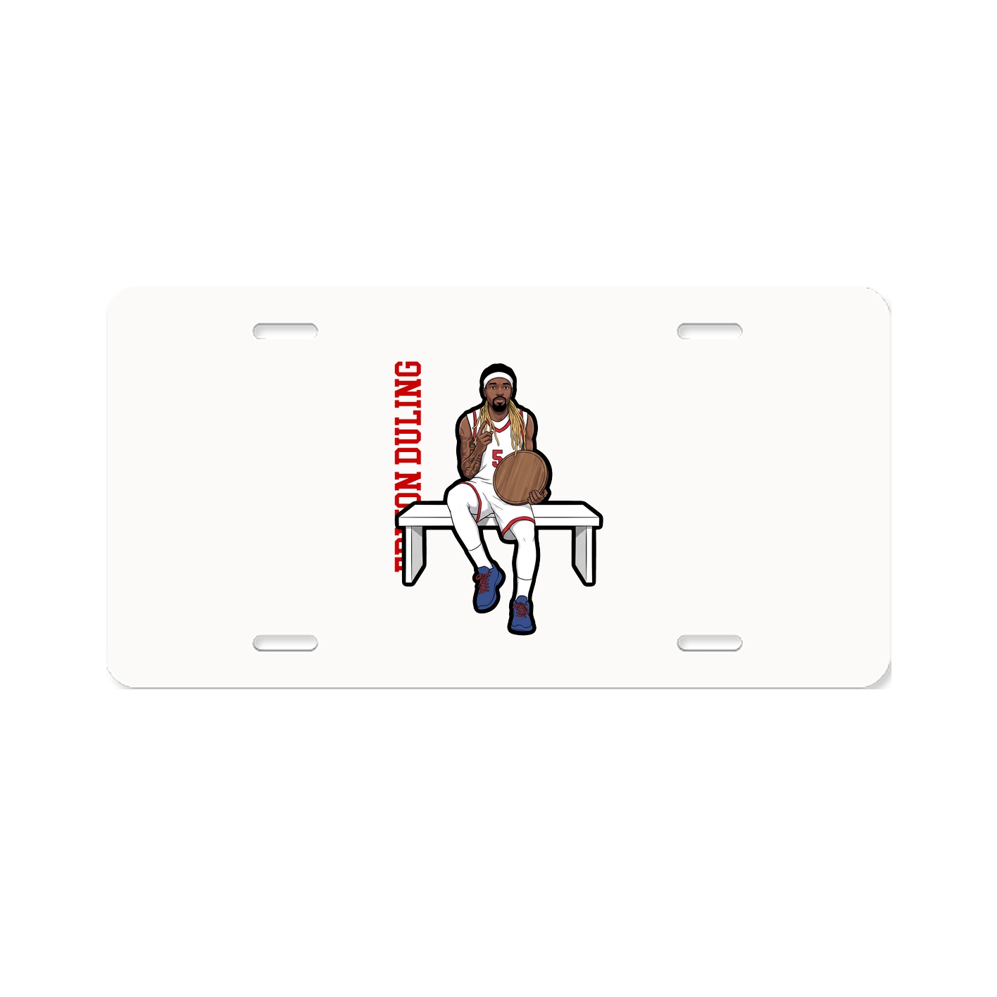 License Plate — Name Vertical in Classic