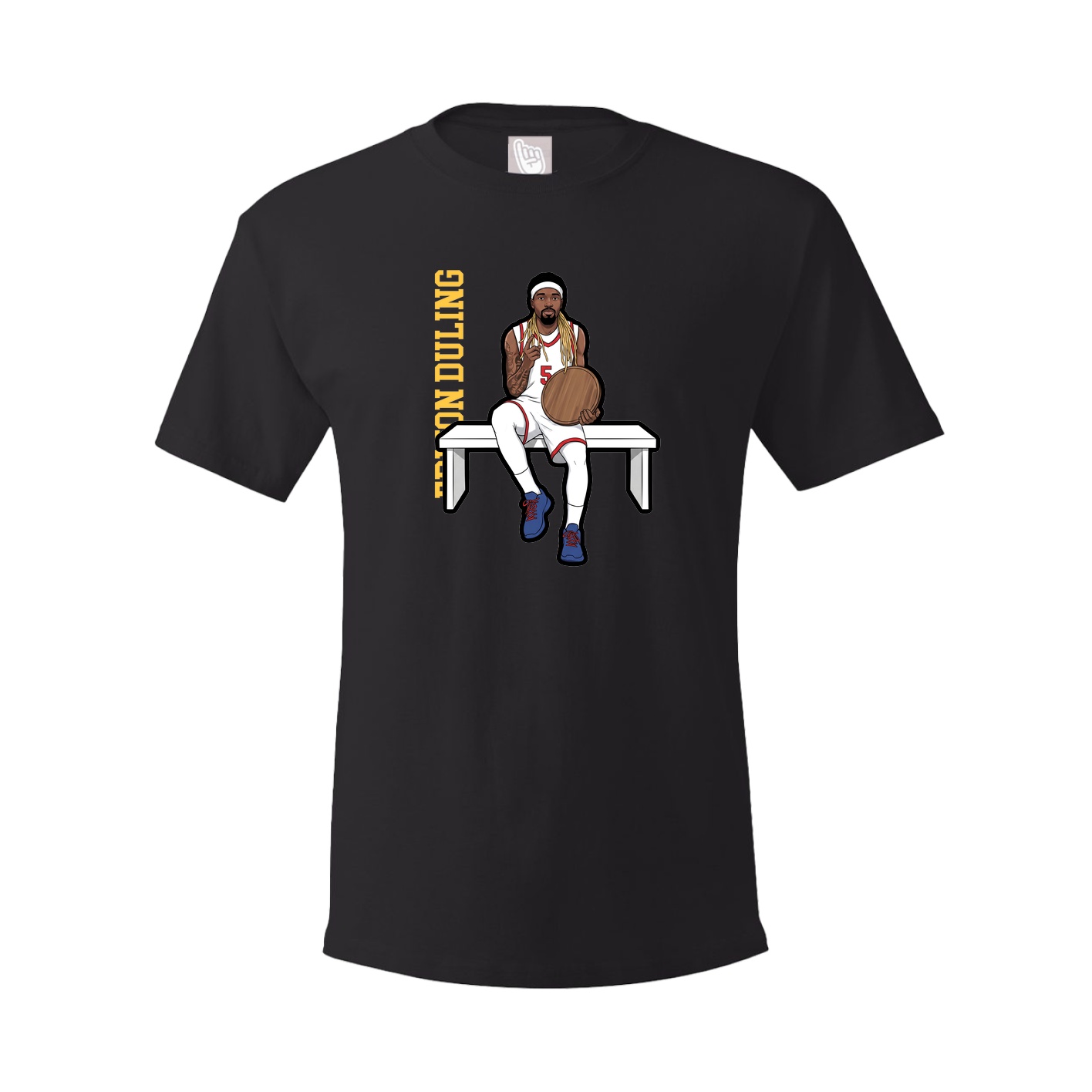 Youth Tee — Name Vertical in Black