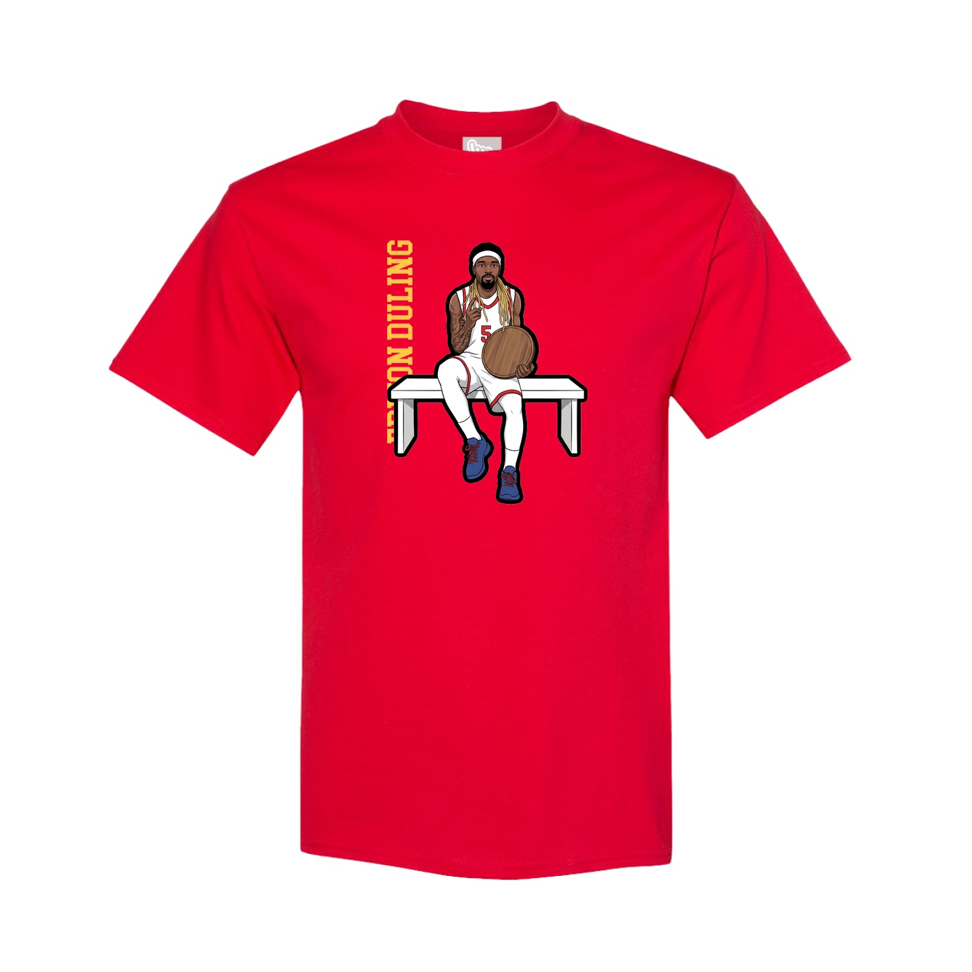 Youth Tee — Name Vertical in Red