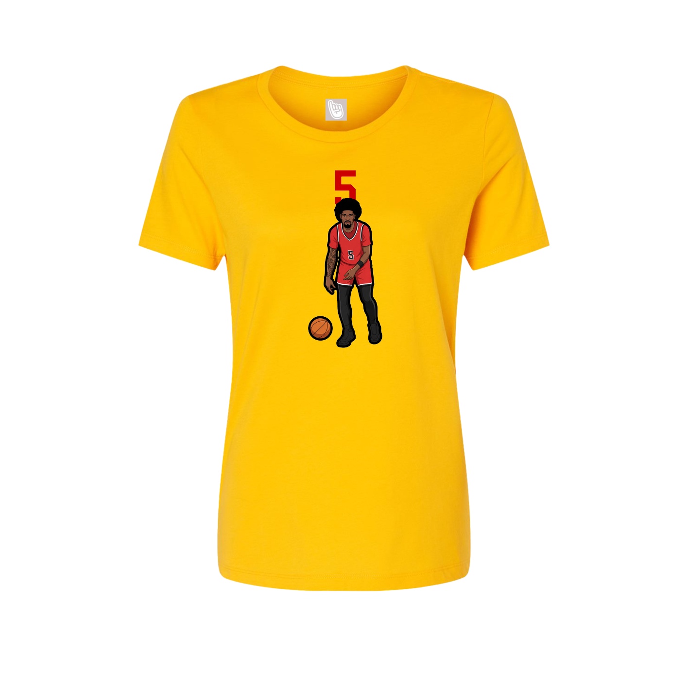 Womens Tee — Number Top in Gold