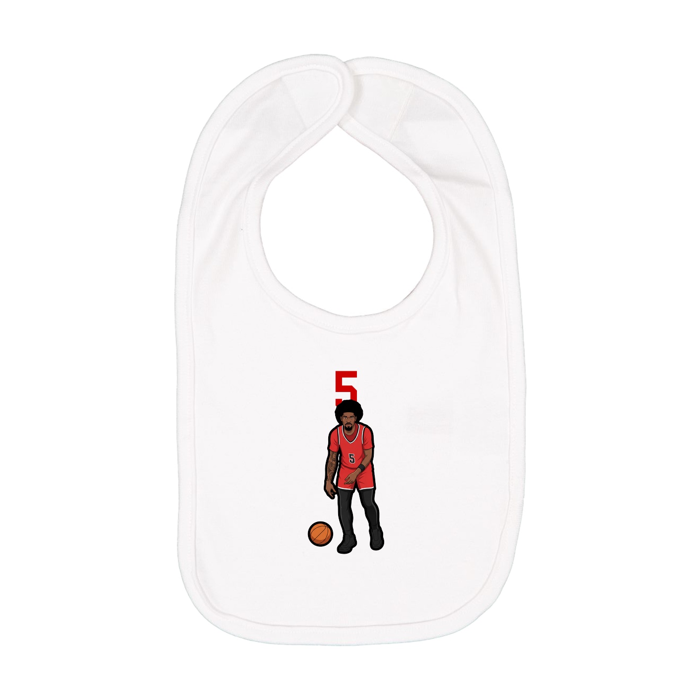 Infant Bib — Number Top in White