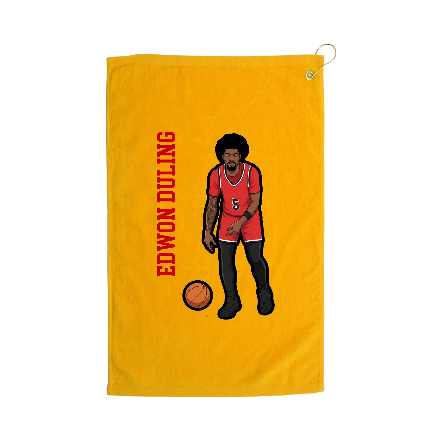 Golf Towel — Name Vertical in Gold