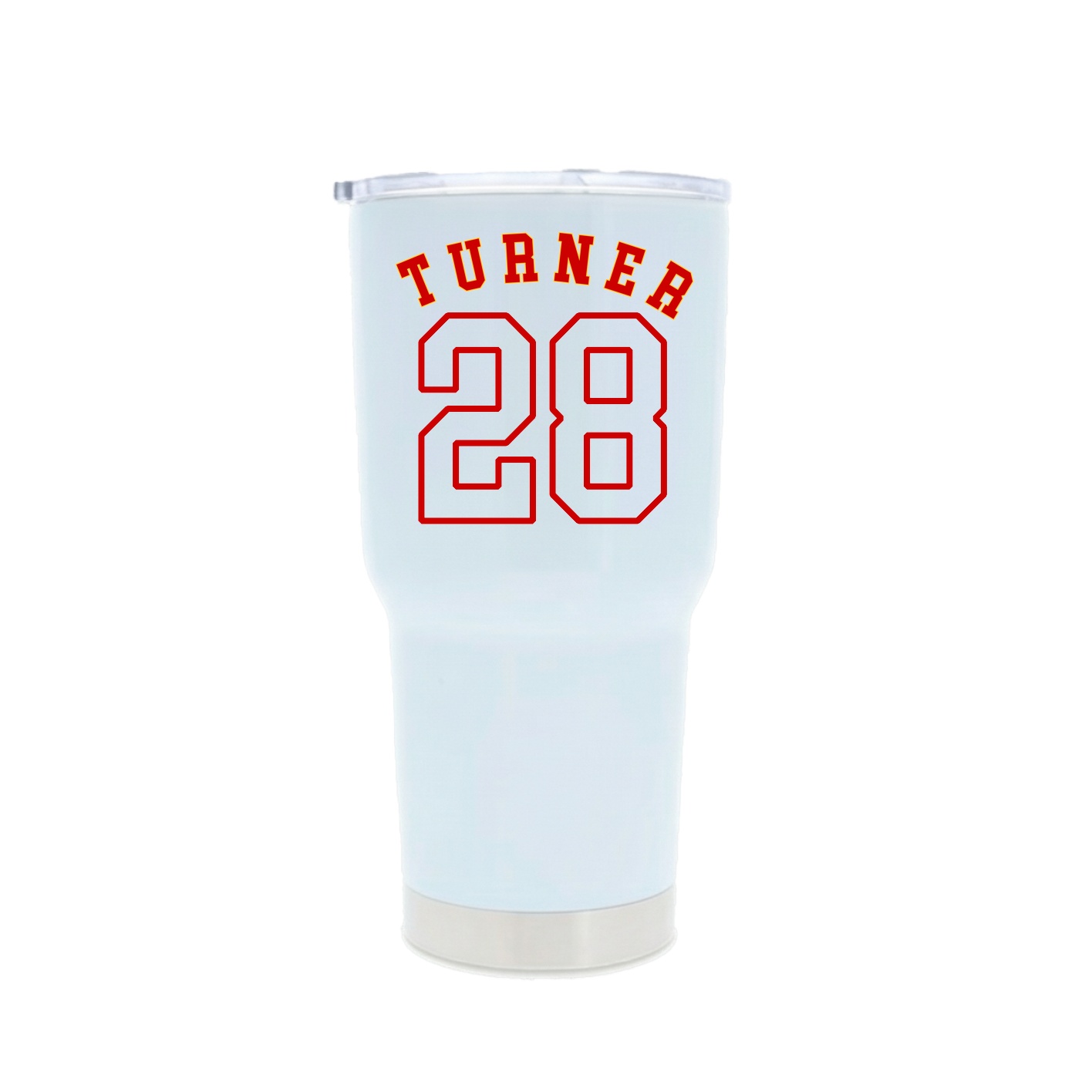 30oz Stainless Steel Tumbler — Shirsey Arch in White