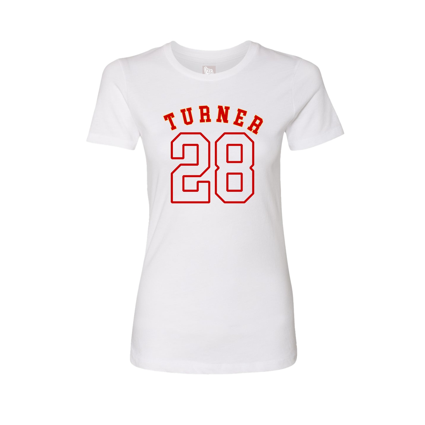 Fitted Women's Tee — Shirsey Arch in White
