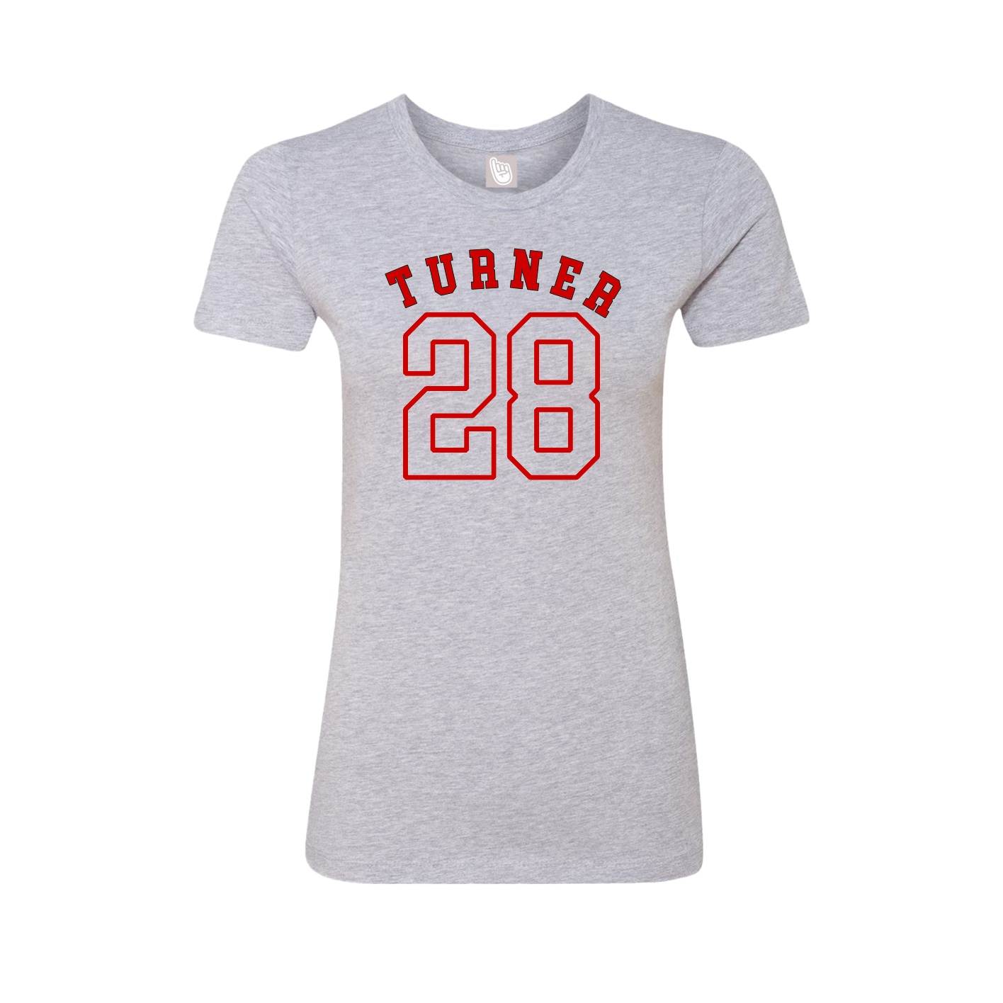 Fitted Women's Tee — Shirsey Arch in Grey