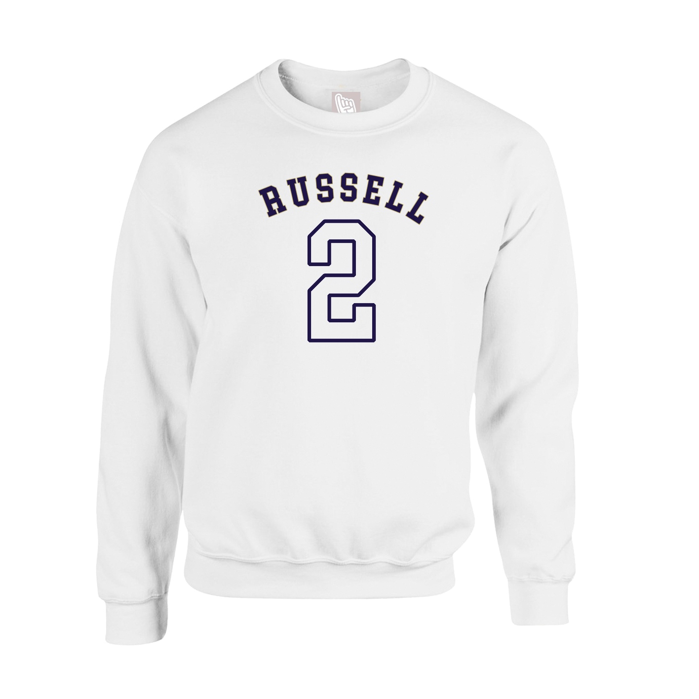 Fleece Crew — Shirsey Arch in White