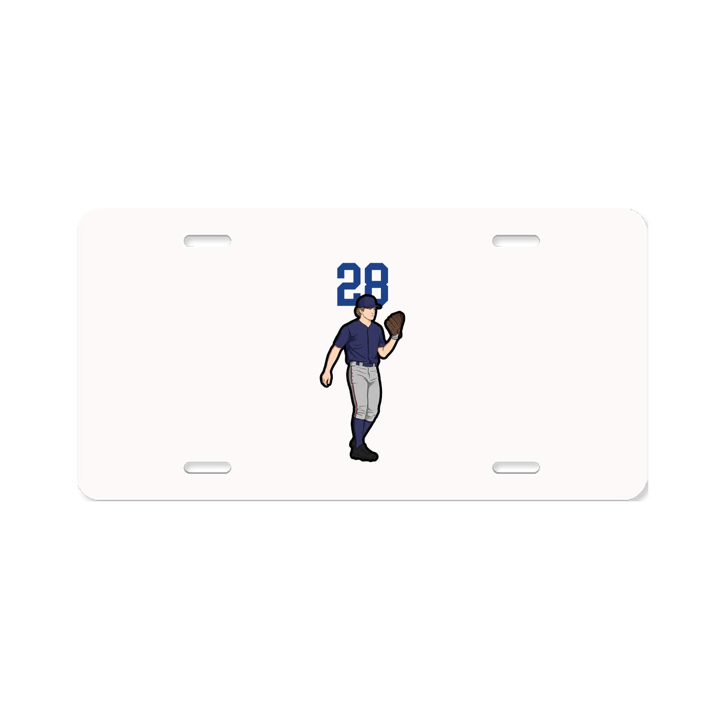 License Plate — Number Top in Classic