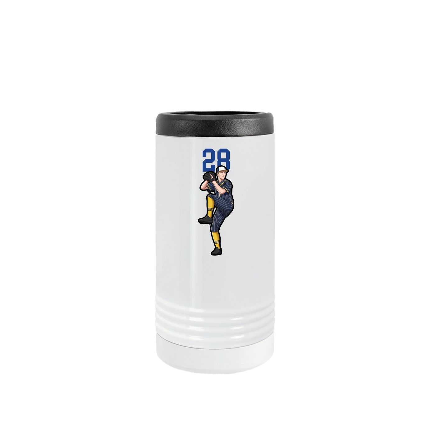 Slim Beverage Holder — Number Top in White