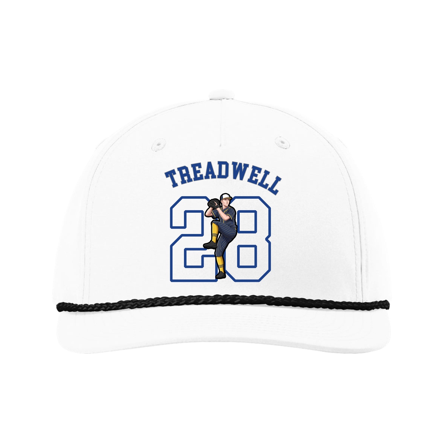 Five-Panel Classic Rope Cap — Shirsey Arch in White