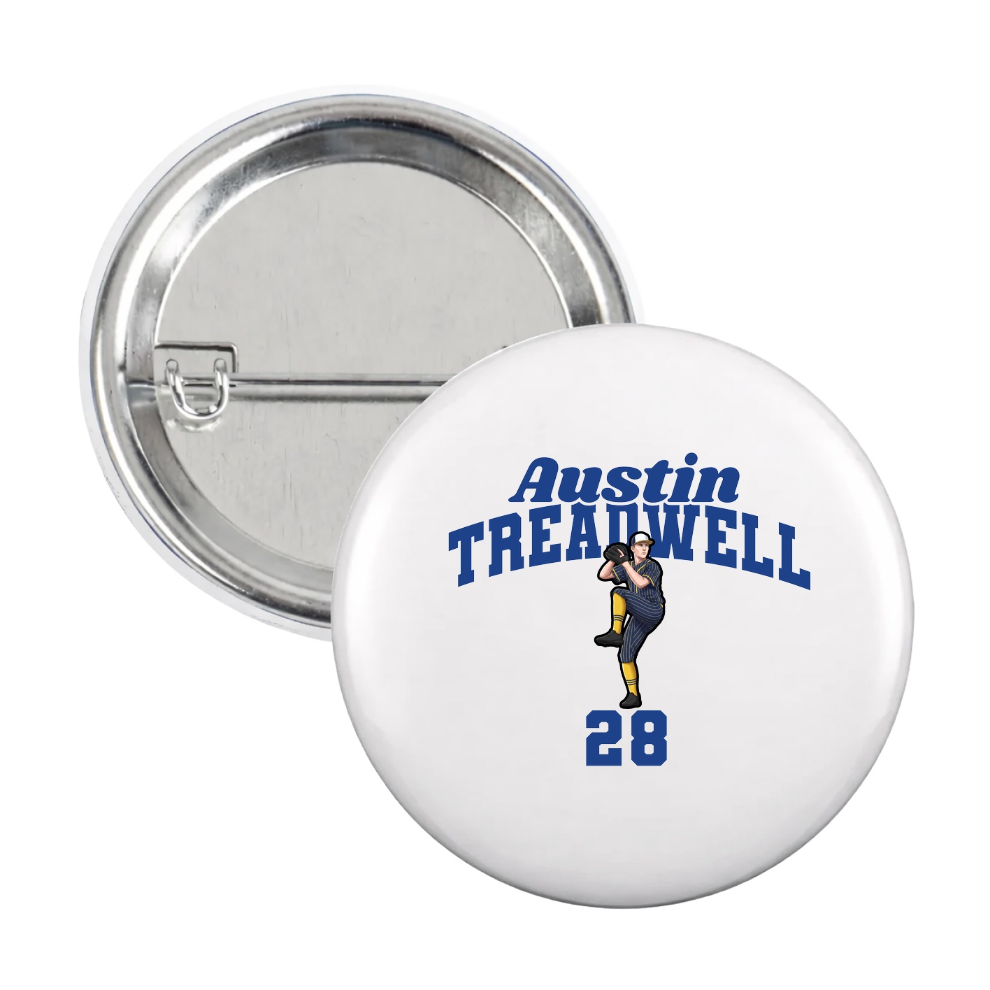 Game Day Button — Signature Arch in White