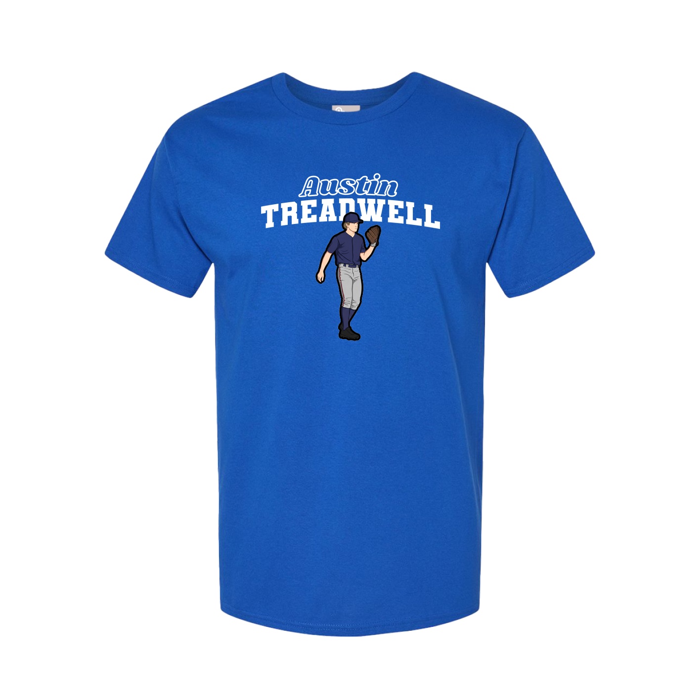 Youth Tee — Name Arch in Royal