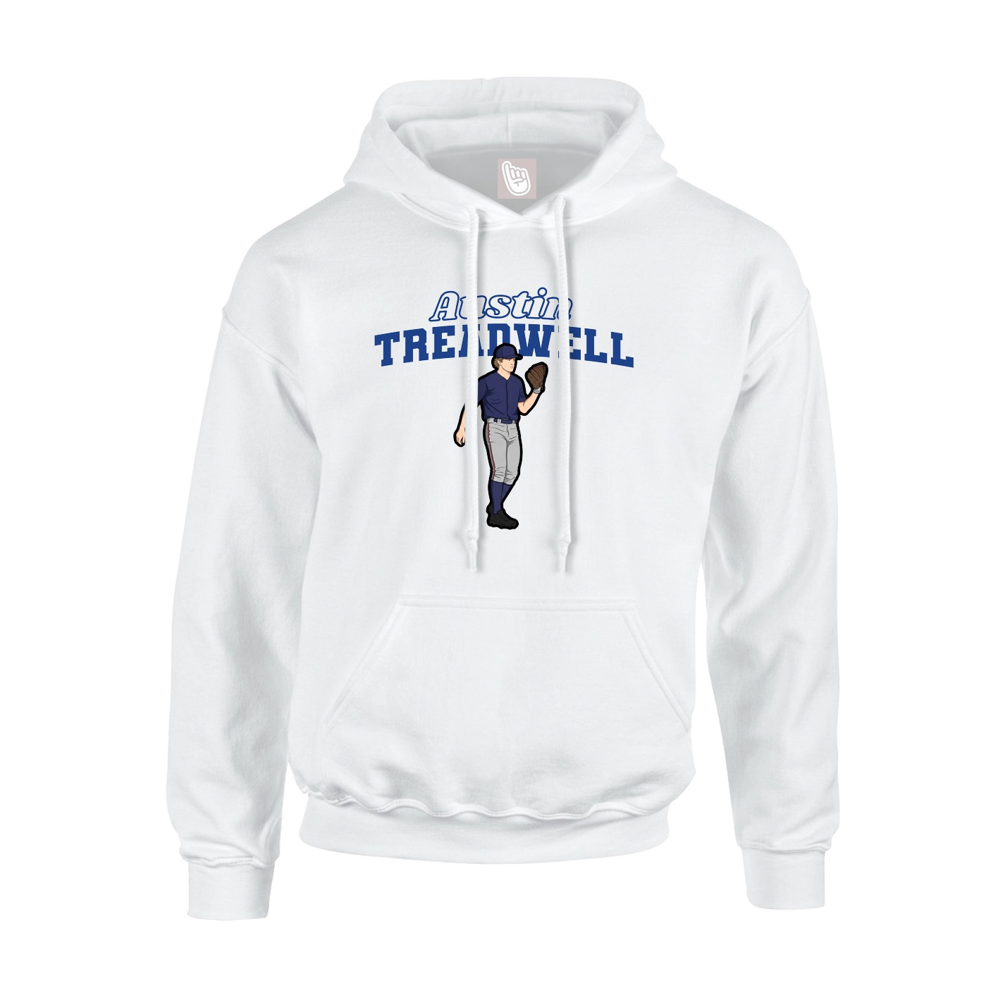 Hoodie — Name Arch in White